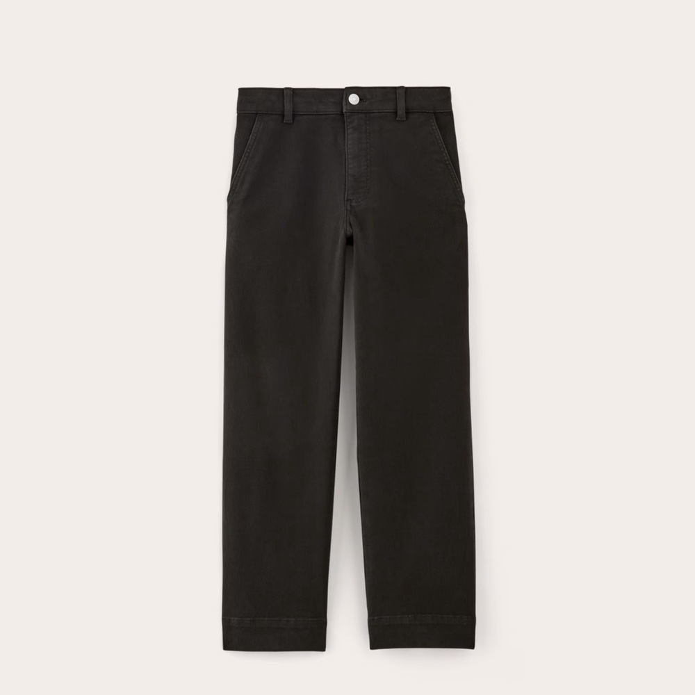 Everlane Straight Leg Pants in Black, size 4 (27” waist)